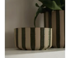 DBKD Line Skål Stripe Green Ø16