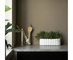 DBKD Mist Oval Kruka White Large