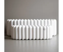 DBKD Mist Oval Kruka White Small