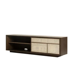 Design House Stockholm Air Sideboard Low Dark Oak/Cane 180cm