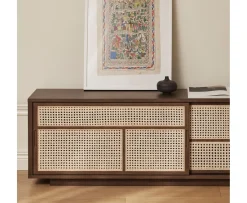 Design House Stockholm Air Sideboard Low Dark Oak/Cane 180cm