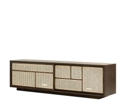 Design House Stockholm Air Sideboard Low Dark Oak/Cane 180cm