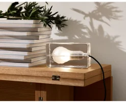 Design House Stockholm Block Bordslampa Clear/Black