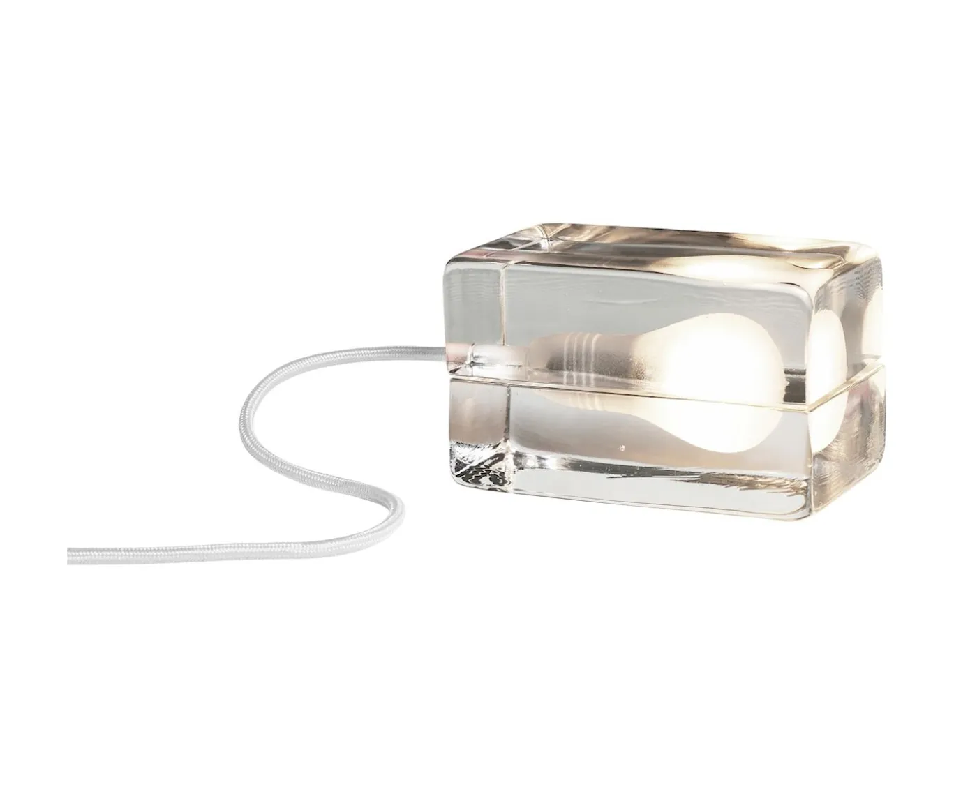 Design House Stockholm Block Bordslampa Clear/White