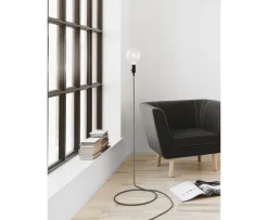 Design House Stockholm Cord Golvlampa Black/White