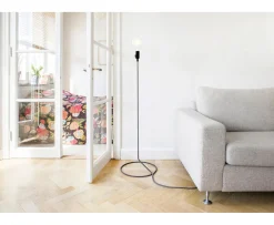 Design House Stockholm Cord Golvlampa Black/White