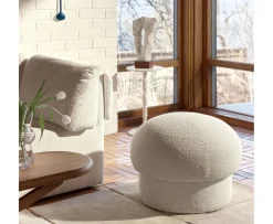Design House Stockholm Uno Sittpuff Cream Ø65