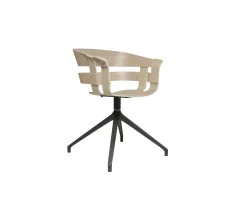 Design House Stockholm Wick Karmstol m Hjul Natur/Grå