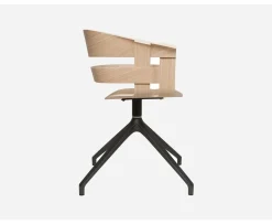 Design House Stockholm Wick Karmstol m Hjul Natur/Grå