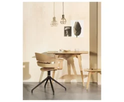 Design House Stockholm Wick Karmstol m Hjul Natur/Grå