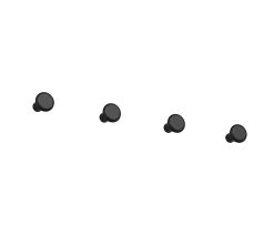 Essem Design Classic Krok Svart Liten 4-pack