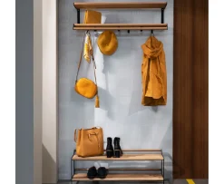 Essem Design Tamburin Skohylla Ek/Svart 100cm