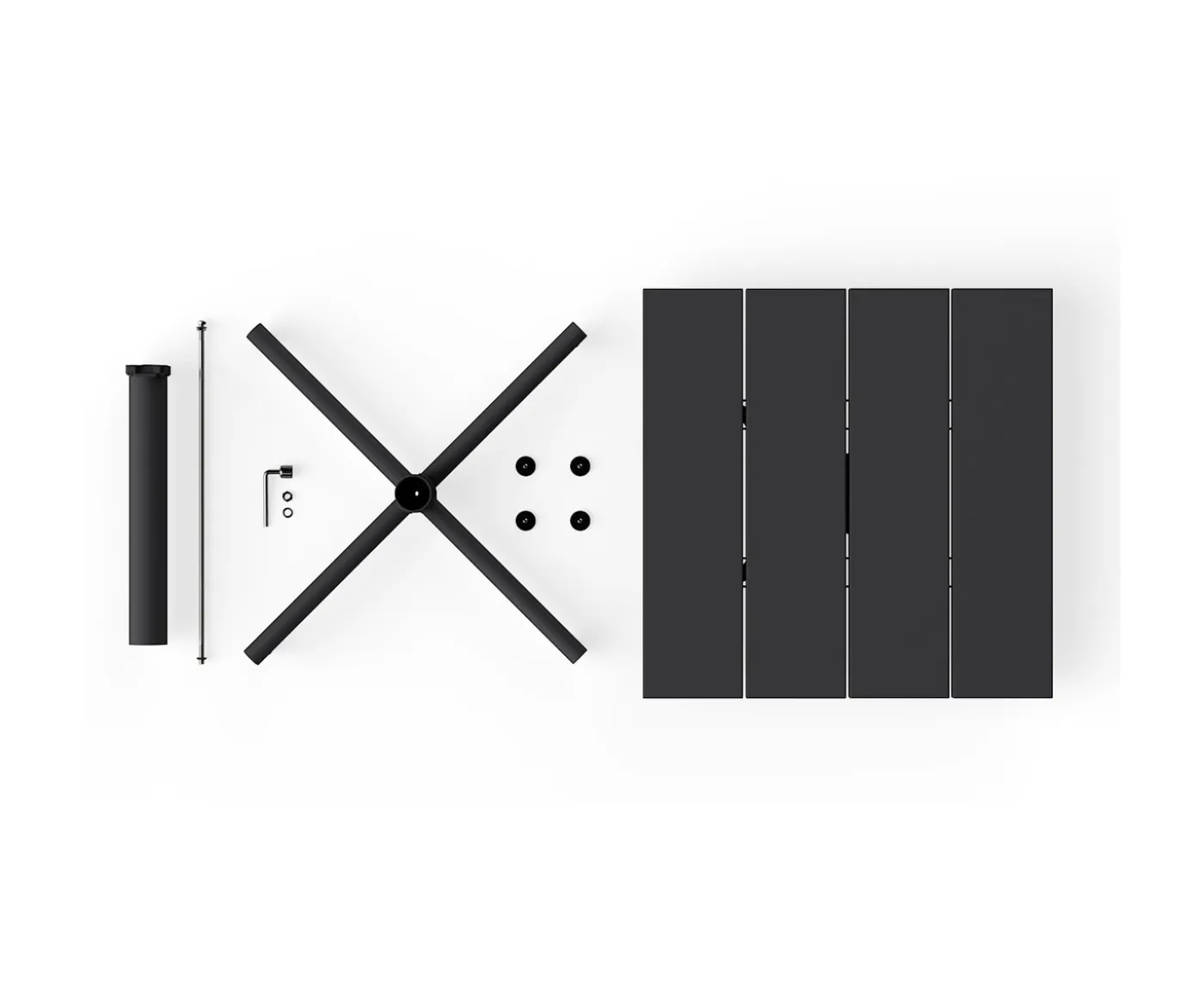 Fatboy Fred's Square Bistreau Bord Anthracite 80x80