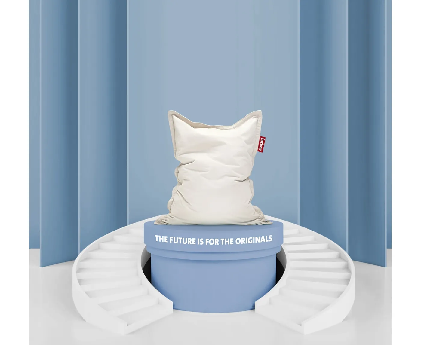 Fatboy Original Slim Recycled Cord Sittpuff Cream