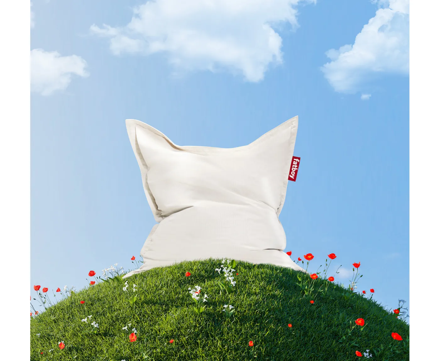 Fatboy Original Slim Recycled Cord Sittpuff Cream