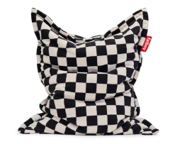 Fatboy Original Slim Teddy Chess Sittpuff Black Ecru