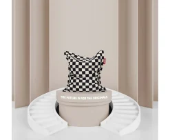 Fatboy Original Slim Teddy Chess Sittpuff Black Ecru