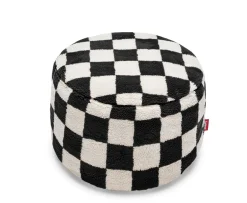 Fatboy Point Teddy Chess Sittpuff Black Ecru