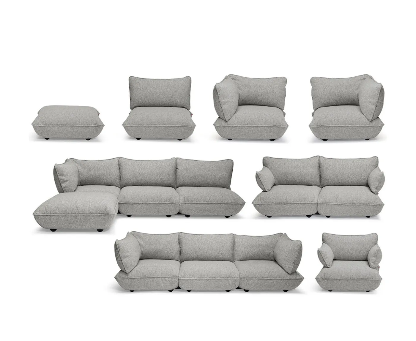 Fatboy Sumo Mingle Divansoffa Grid Stone 301cm