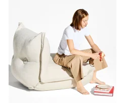 Fatboy The BonBaron Slim Loungestol Recycled Bouclé Creme