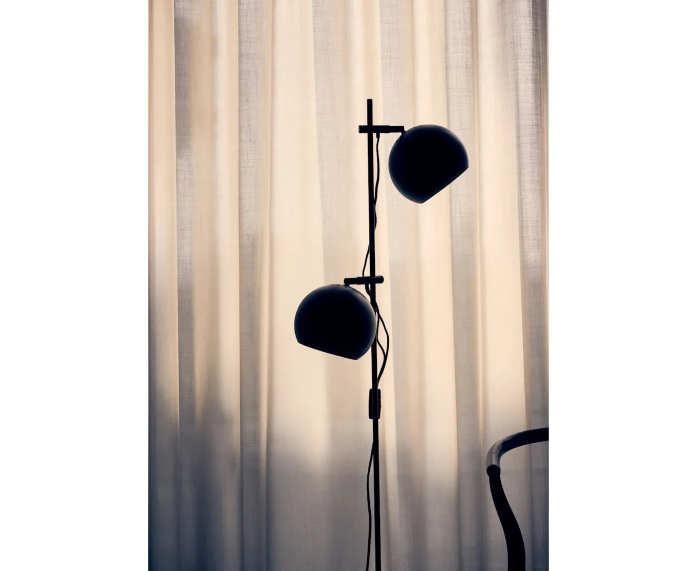 Frandsen Ball Double Golvlampa Matt Black 149cm