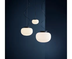 Frandsen Supernate Taklampa Opal White/Black Ø38