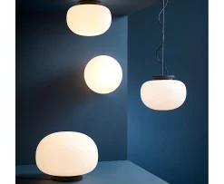 Frandsen Supernate Vägglampa Opal White/Black Ø38