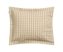GANT Home Check Seersucker Örngott Oat Beige 50x60