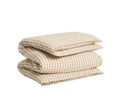 GANT Home Check Seersucker Påslakan Oat Beige Enkel