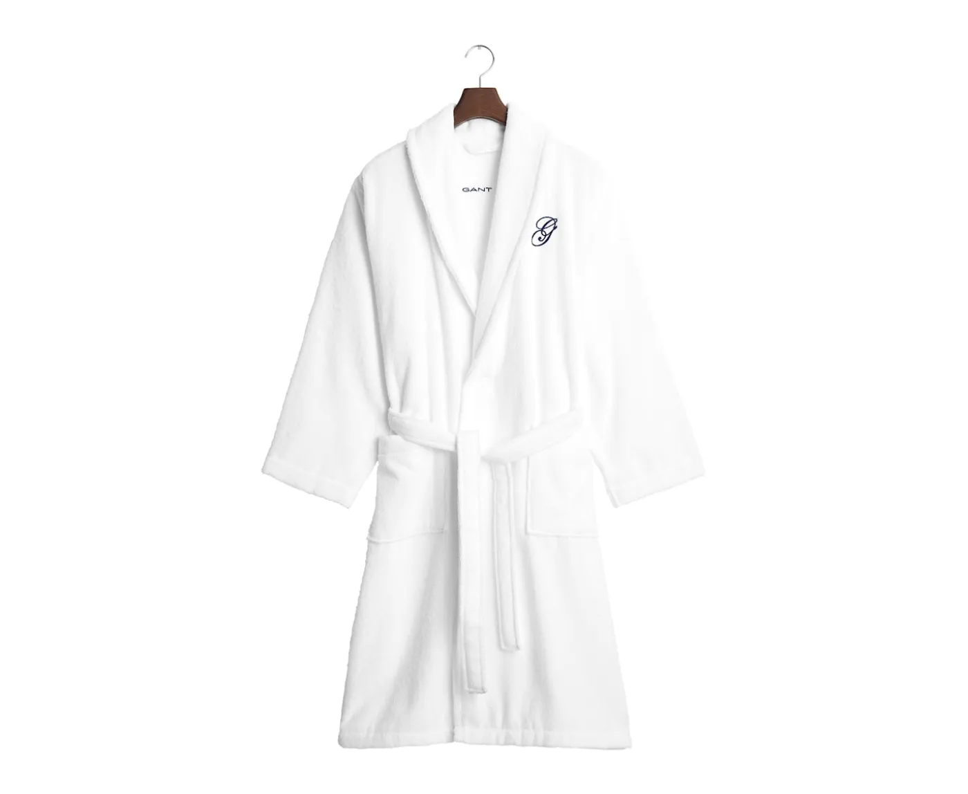 GANT Home Embroidery Morgonrock White Medium