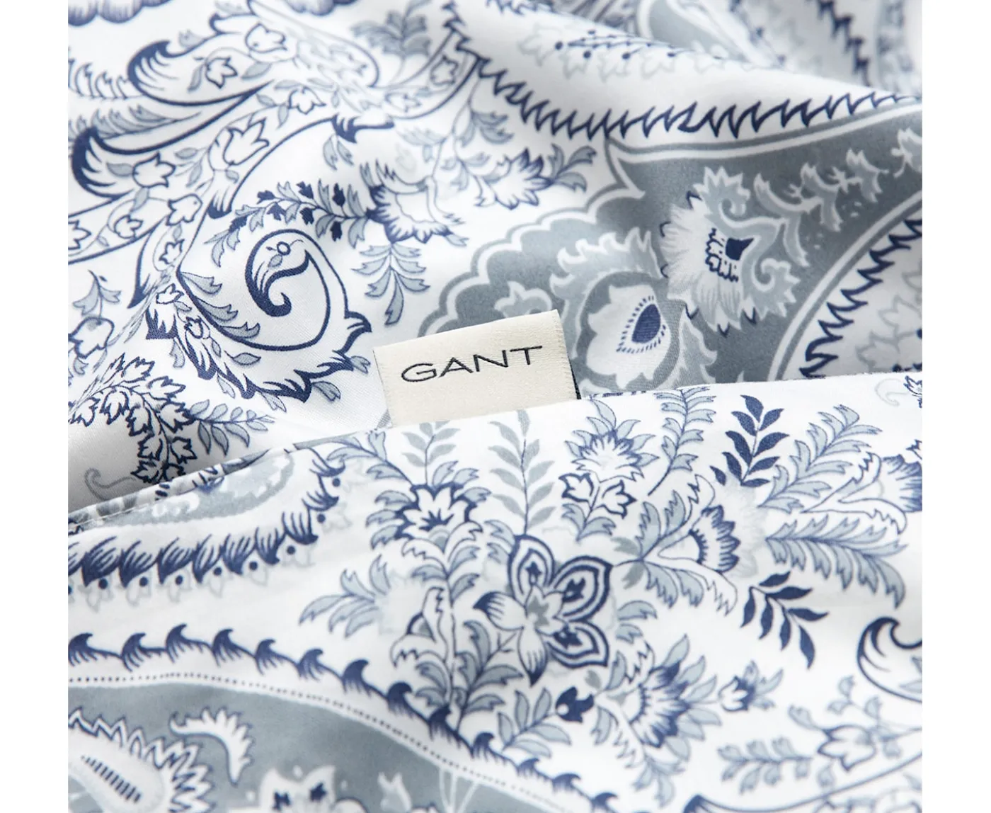 GANT Home Key West Paisley Påslakan Heather Grey Enkel