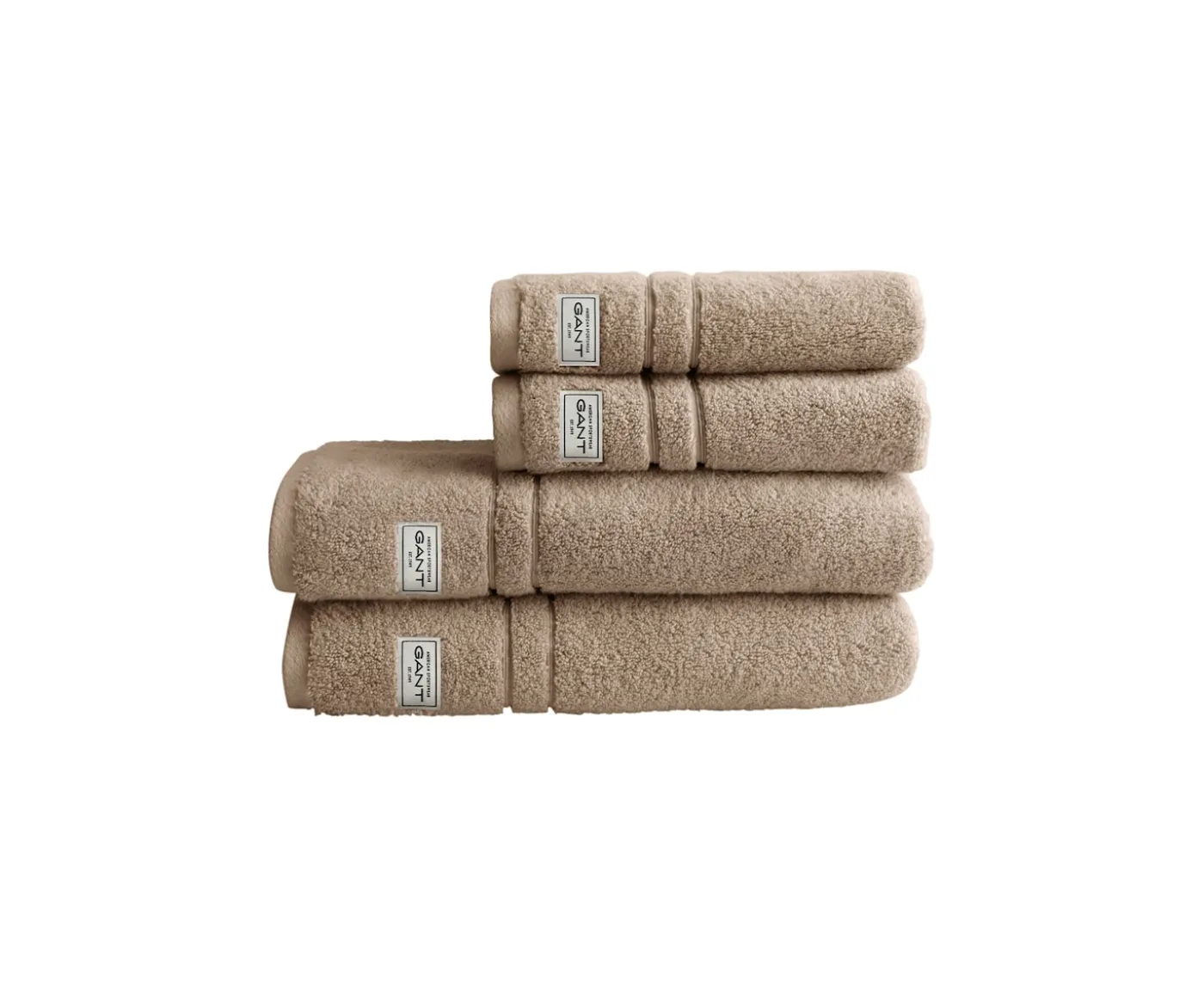 GANT Home Organic Premium Terry Handduk Silver Sand 4-pack
