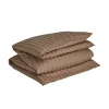 GANT Home Sateen Stripes Påslakan Taupe Beige Dubbel