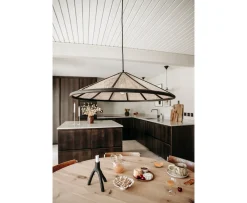 Globen Lighting Akira Taklampa Svart/Natur 70