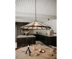 Globen Lighting Akira Taklampa Svart/Natur 70