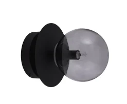 Globen Lighting Art Deco Vägglampa/Plafond Black/Smoke Ø16