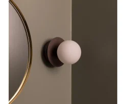 Globen Lighting Art Deco Vägglampa/Plafond Bronze/Vit Ø16