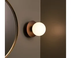 Globen Lighting Art Deco Vägglampa/Plafond Bronze/Vit Ø16