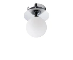 Globen Lighting Art Deco Vägglampa/Plafond Krom/Vit Ø16