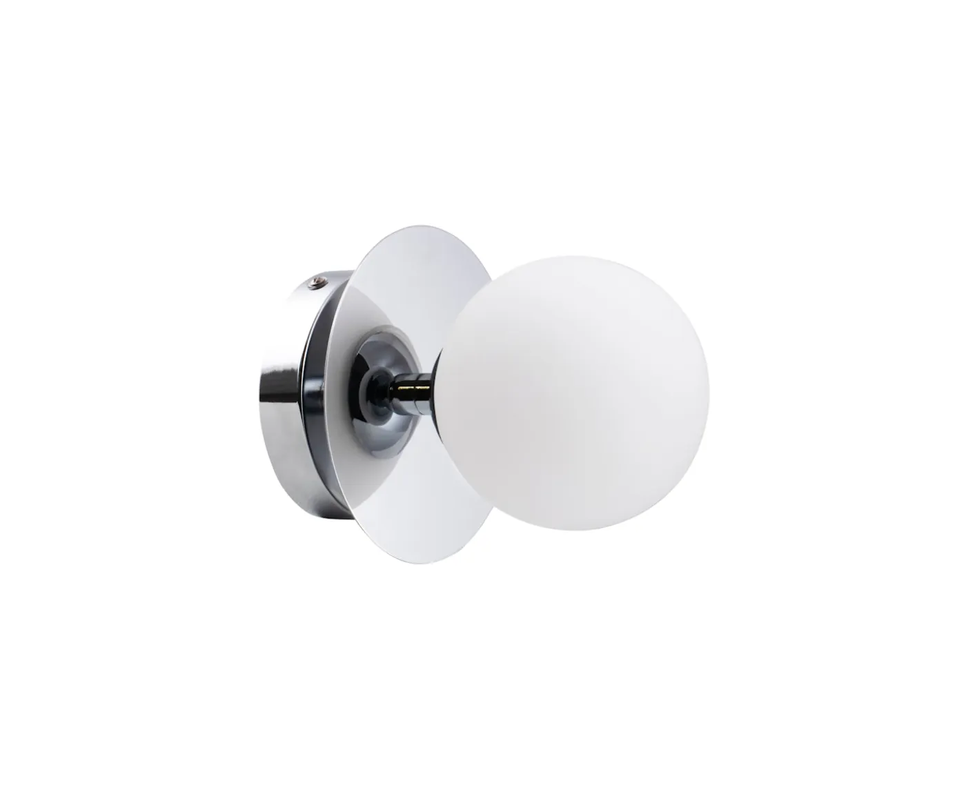 Globen Lighting Art Deco Vägglampa/Plafond Krom/Vit Ø16