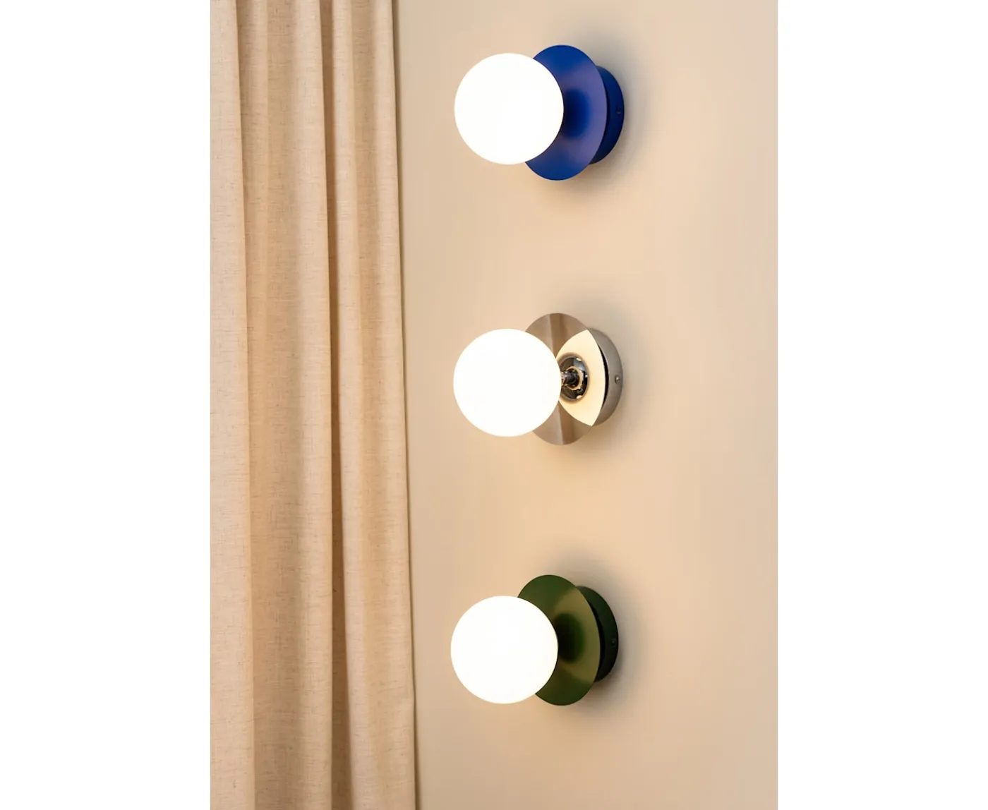 Globen Lighting Art Deco Vägglampa/Plafond Krom/Vit Ø16