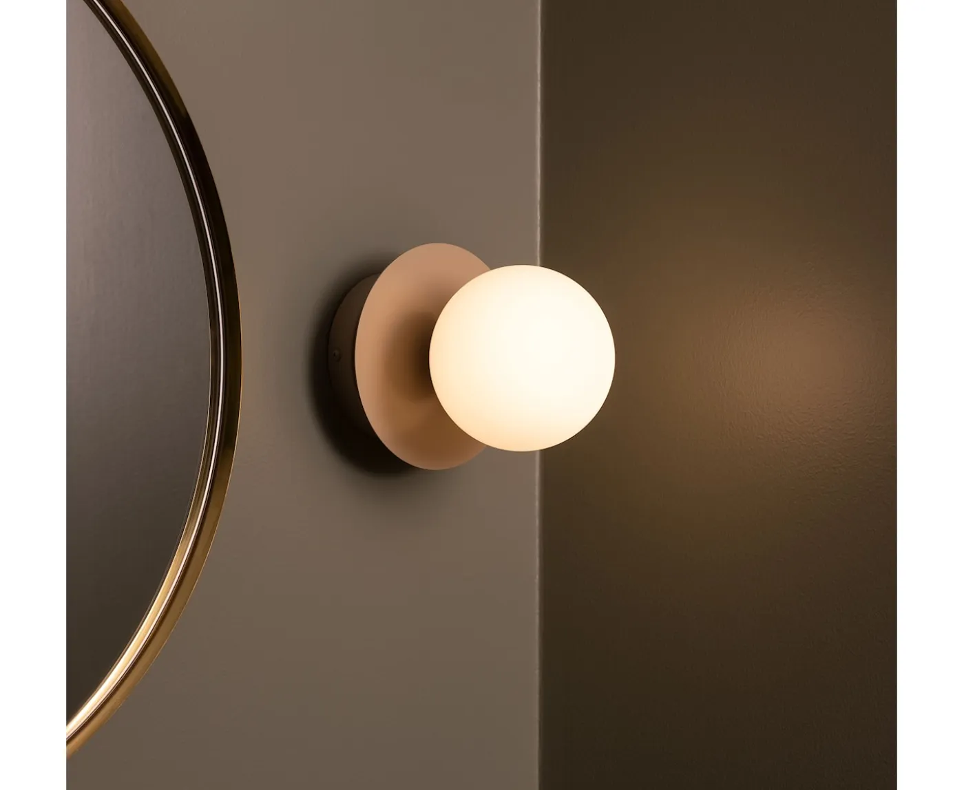 Globen Lighting Art Deco Vägglampa/Plafond Mud/Vit Ø16