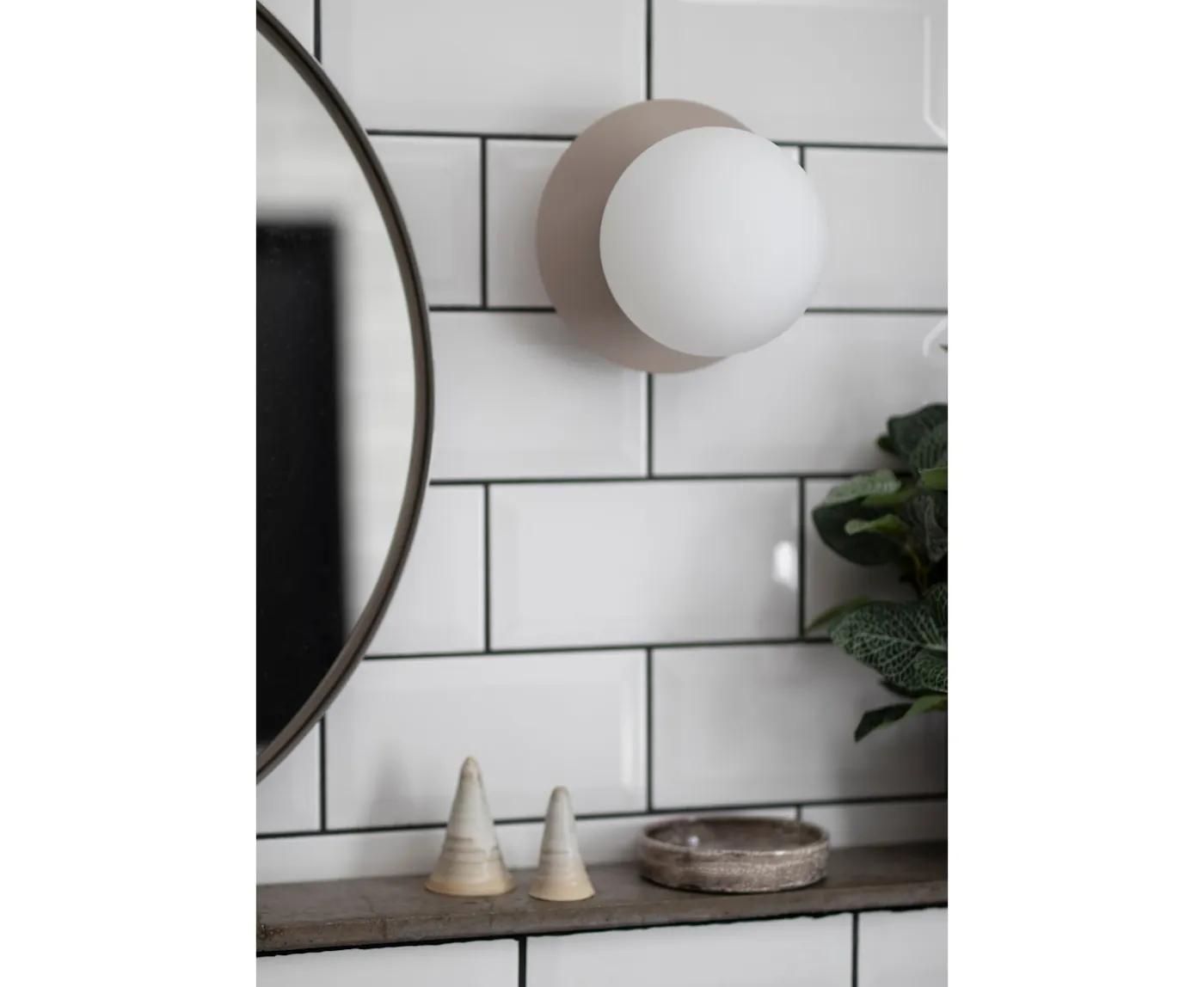 Globen Lighting Art Deco Vägglampa/Plafond Mud/Vit Ø16