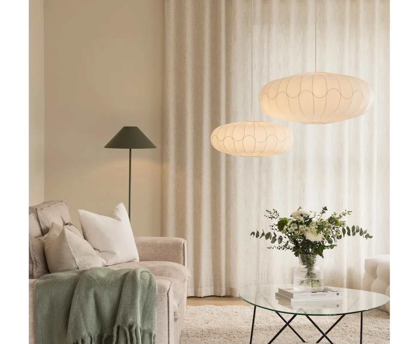 Globen Lighting Bladverk Lampskärm White 50cm