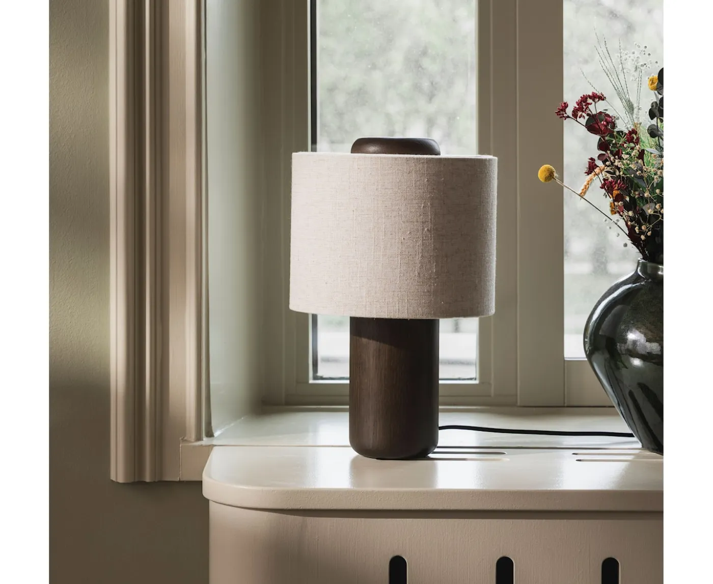 Globen Lighting Bosco Bordslampa Brunbetsad Ek 25cm