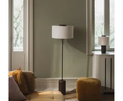 Globen Lighting Bosco Golvampa Brunbetsad Ek