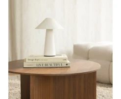 Globen Lighting Cannes Portabel Bordslampa Vit 26cm