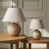 Globen Lighting Castello Bordslampa Beige travertin 35cm