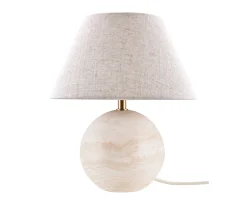 Globen Lighting Castello Bordslampa Beige travertin 35cm