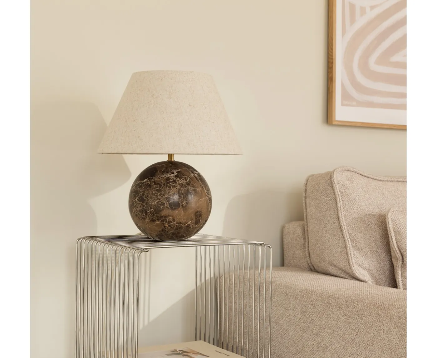 Globen Lighting Castello Bordslampa Brown 35cm